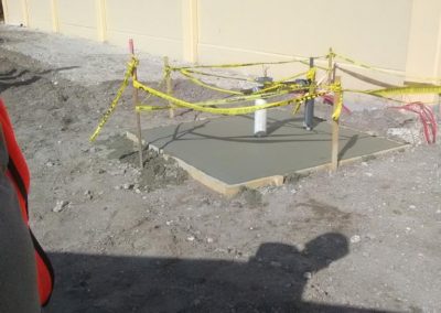 laying concrete